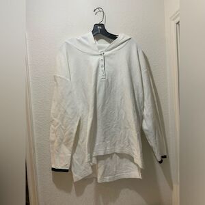 Fitigues white  Cotton Hooded Sweatshirt size L